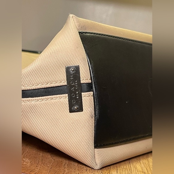 Tan and Black Coach Purse - Picture 4 of 10